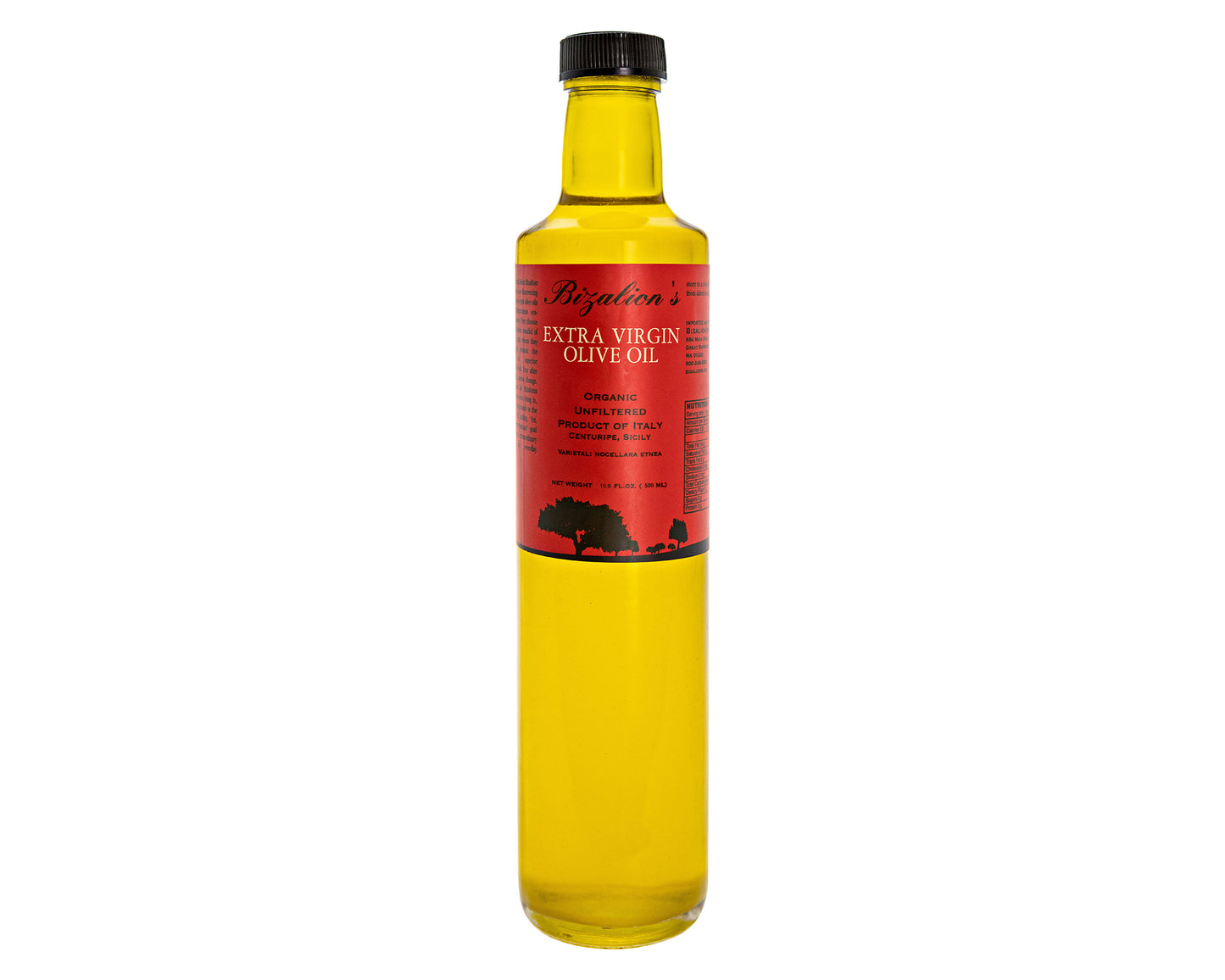 BIZALION'S Italian (SICILY, ITALY) Extra Virgin Olive Oil (EVOO) 16.9 fl oz 500 ml Premium Quality