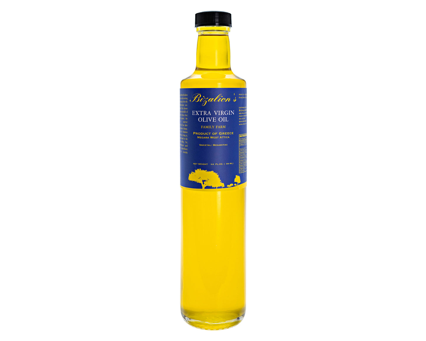 BIZALION'S Greek (West Attica Megara, GREECE) Extra Virgin Olive Oil (EVOO) 16.9 fl oz 500 ml Premium Quality