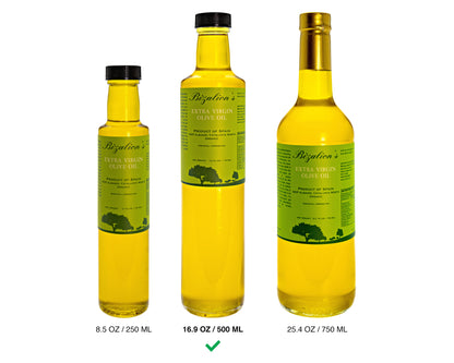 BIZALION'S Spanish  (CATALUNYA, SPAIN) Organic Extra Virgin Olive Oil (EVOO) 16.9 fl oz 500 ml Premium Quality