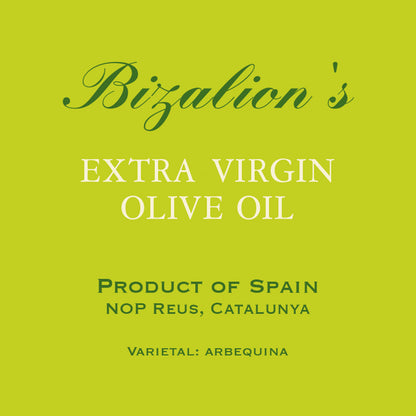 BIZALION'S Spanish  (CATALUNYA, SPAIN) Organic Extra Virgin Olive Oil (EVOO) 16.9 fl oz 500 ml Premium Quality