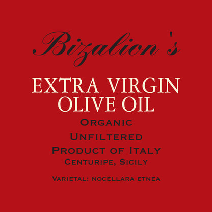 BIZALION'S Italian (SICILY, ITALY) Extra Virgin Olive Oil EVOO 25.4 fl oz 750 ml Premium Quality